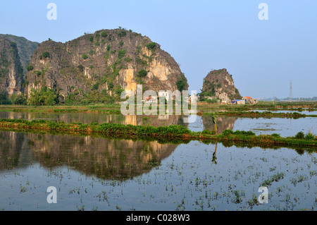 Tam Coc región cerca de Ninh Binh, seque la Bahía de Halong, Vietnam, Sudeste de Asia, Asia Foto de stock