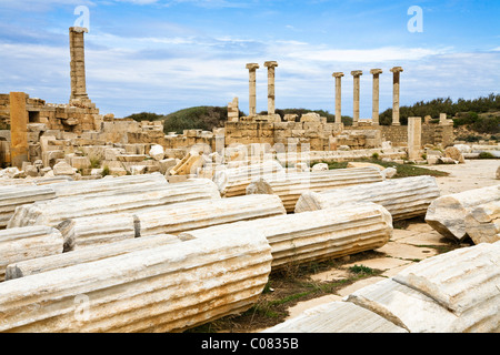 Antiguo Foro, Leptis Magna, Libia, África del Norte, África Foto de stock