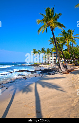 Honls Beach, en Kailua Kona, Isla de Hawaii, Hawaii Foto de stock