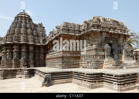 Templo Kesava, Keshava templo, estilo Hoysala Somnathpur, Somanathapura, Karnataka, India del Sur, India, Asia Meridional, Asia Templo Kesava, Keshava templo, estilo Hoysala Somnathpur, Somanathapura, Karnataka, India del Sur, India, Asia Meridional, Asia