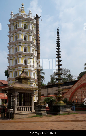 En Ponda Mahalsa Templo dedicado a la diosa de la riqueza y la prosperidad. Foto de stock