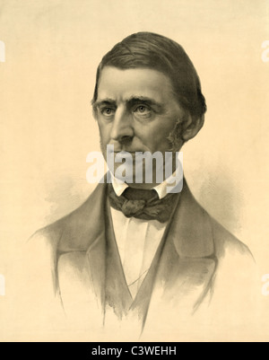Ralph Waldo Emerson, filósofo, poeta y ensayista, Foto de stock