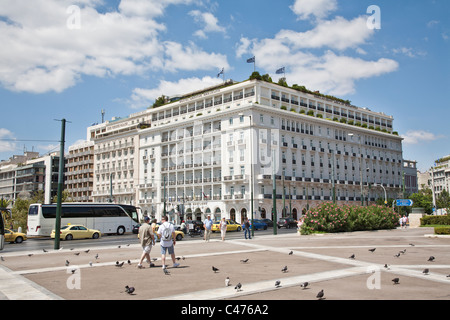 Hotel Grande Bretagne, la Plaza Syntagma, Atenas, Grecia Foto de stock