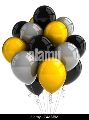 Parte globos sobre fondo blanco.