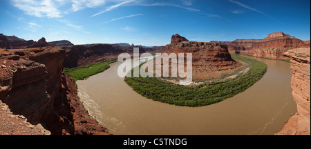 Estados Unidos, Utah, Colorado River, formación rocosa, niveles elevados de ver Foto de stock