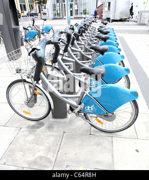 Alquiler de bicicletas en Dublín Irlanda Foto de stock