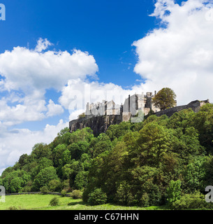 Castillo de Stirling, visto desde el nudo del Rey Jardines, Stirling, Escocia, Reino Unido. Castillos escoceses.