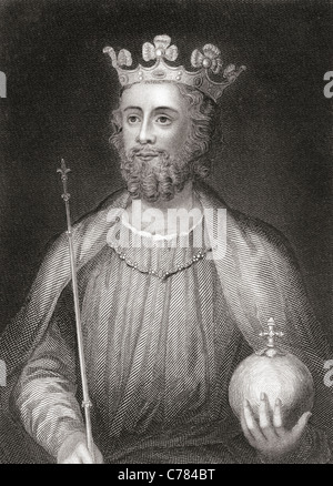 Eduardo II, 1284 - 1327, también conocido como Edward de Caernarfon. El rey de Inglaterra.