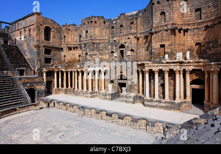El Teatro Romano de Bosra, Siria Foto de stock