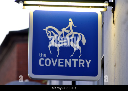 El Coventry Building Society firmar Foto de stock
