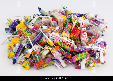 Montón de Swizzels Matlow kiddies variados dulces Foto de stock