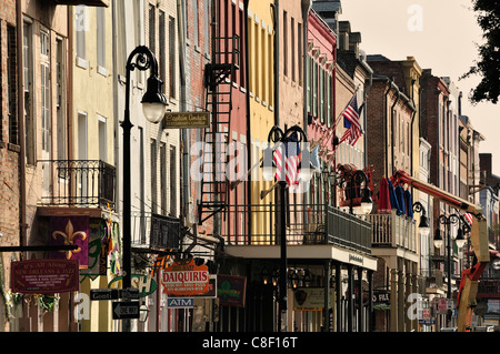 Barrio francés de Nueva Orleans, Luisiana, EE.UU., Estados Unidos, América, fassades