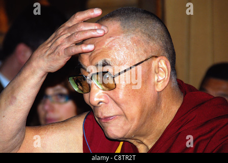 El 14º Dalai Lama, Tenzin Gyatso visitas Venecia, donde fue nombrado Ciudadano Honorario de la ciudad. Foto de stock