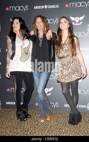 Chelsea Tyler, left, Mia Tyler, Steven Tyler, Liv Tyler and Taj Tallarico  are seen at “Steven Tyler…OUT ON A LIMB” at Lincoln Center on Monday, May  2, 2016 in New York. (Photo