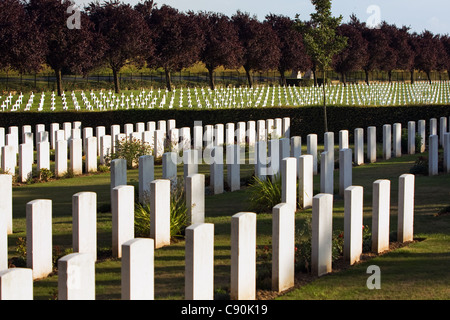 La Targette cementerio británico y francés Foto de stock