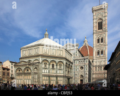 Italia, Toscana, Florencia, el Baptisterio, el Duomo, la catedral Foto de stock