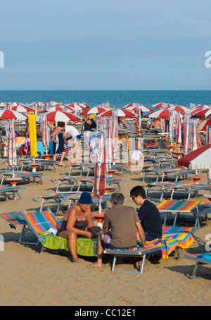 Spiaggia di Ponente Playa, Caorle, Veneto, Italia Foto de stock