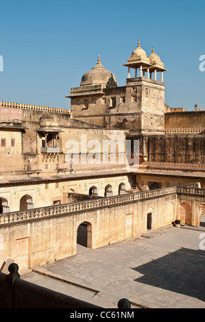 Cuadrilátero principal, Palacio de Man Singh I, Amber Fort Palace, Jaipur, Rajasthan, India Foto de stock