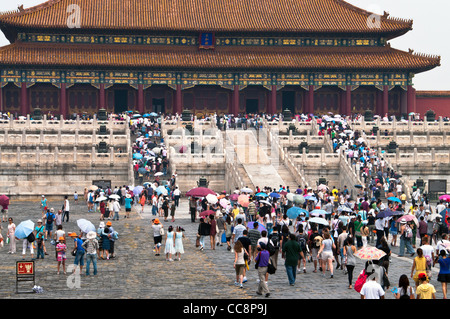Llena la Ciudad Prohibida en Beijing, China Foto de stock