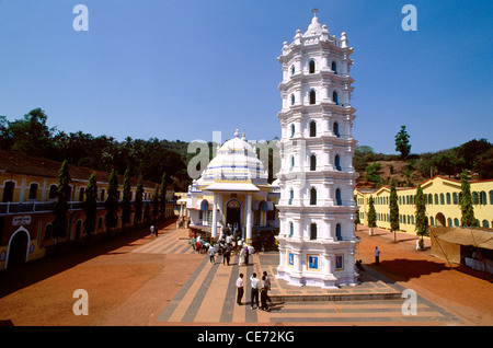 Shree Mangesh templo, Shri Manguesh templo, Mangeshi templo Mardol Goa India Foto de stock