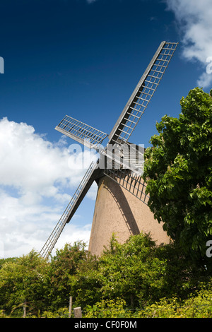 Reino Unido, Inglaterra, la Isla de Wight, Bembridge Windmill Foto de stock