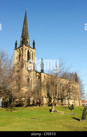 Iglesia parroquial de la santísima Trinidad, Elsecar, Barnsley. South Yorkshire. Feb 2012 Foto de stock