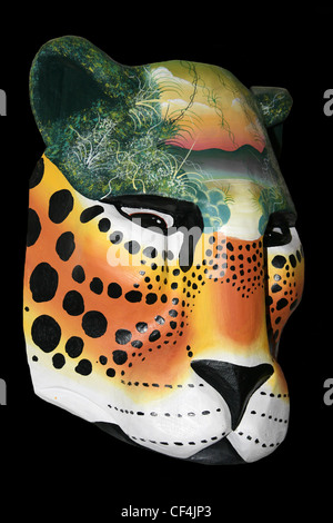 Costa Rica Boruca máscara de jaguar indio Foto de stock