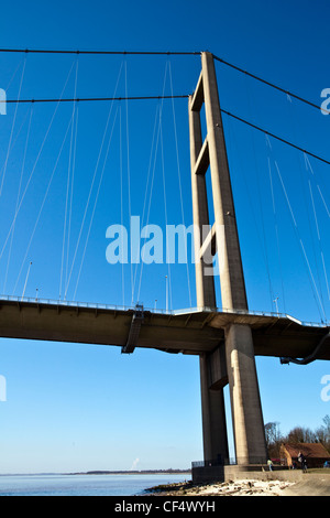 La Torre Norte del Puente Humber, la quinta más grande de un solo tramo Puente de suspensión en el mundo. Foto de stock