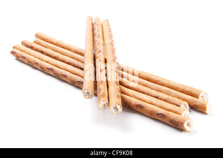 Sticks crujientes aislado sobre fondo blanco. Foto de stock