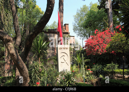 Tumba de León Trotsky, Coyoacán, Ciudad de México, México, América del Norte Foto de stock