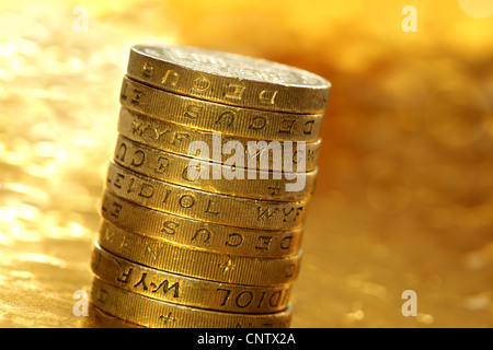 Monedas de una libra Foto de stock