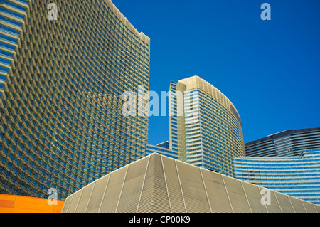 El centro de la ciudad de rascacielos de Las Vegas - Arquitectura Moderna Foto de stock