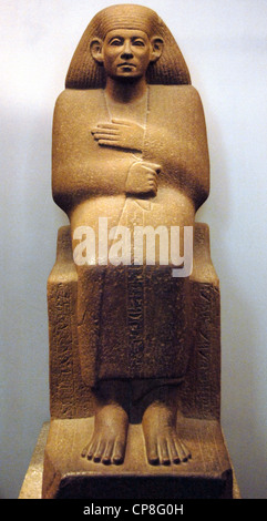 Estatua de cuarcita Ankhrekhu. 1850 BC. 12ª dinastía. Reino intermedio. A partir de Egipto. Museo Británico. Londres. Reino Unido. Foto de stock