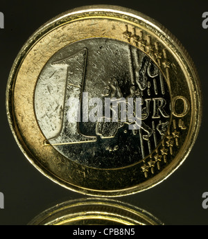 Moneda Euro Europa Euromünze Eurohandel la devaluación de la moneda Foto de stock