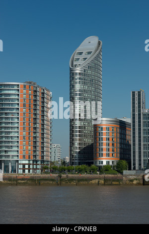 Torre de Ontario, New Providence Wharf, Docklands, Londres, Reino Unido. Foto de stock