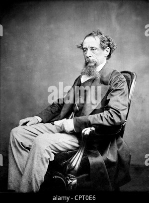 CHARLES Dickens (1812-1870) escritor inglés alrededor de 1865. Foto de stock