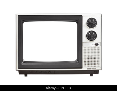 1960 portátiles con antenas de televisión. Aislado en blanco Fotografía de  stock - Alamy