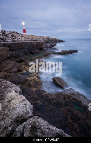 Faro al atardecer Portland Portland Bill Dorset UK