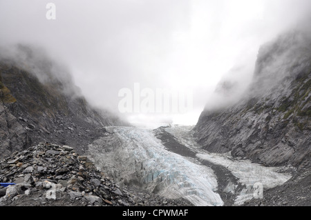 Cara Terminal del glaciar Franz Josef Costa Oeste de la Isla Sur de Nueva Zelanda