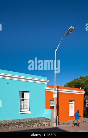 Sudáfrica, Western Cape, Ciudad del Cabo, el Barrio Malayo de Bo-Kaap, fachadas coloridas Foto de stock