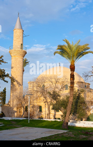 Hala Sultan Tekke o la Mezquita de Umm Haram, Larnaca, Chipre Foto de stock