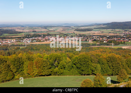 Giechburg Schesslitz, vista desde el castillo, la Suiza de Franconia, Franconia, Alta Franconia, Baviera, PublicGround