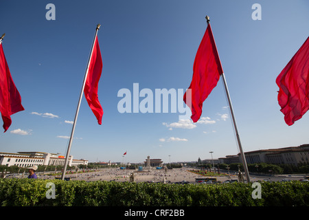 Plaza de Tiananmen, en Beijing, China. Foto de stock