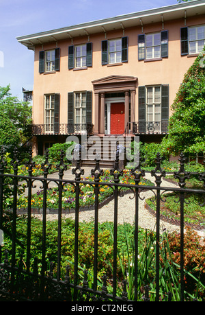 Andrew Low House, Lafayette Square, el Distrito Histórico de Savannah, GA Foto de stock