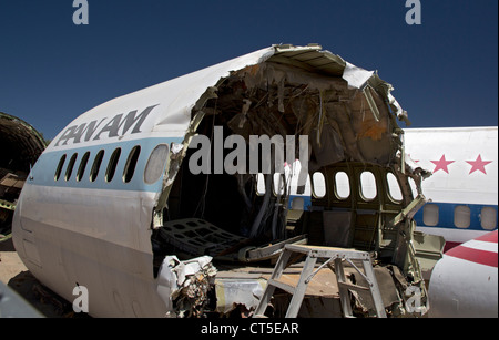 Dep sito de chatarra de aviones. California EE.UU Fotograf a de