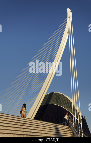 Agora, Puente de l'Assut de l'Or, puente en la Ciudad de las Ciencias, Valencia, España, Europa