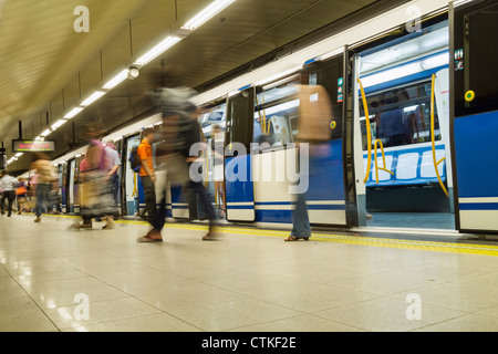 La estación de Metro de Madrid, España, Europa Foto de stock