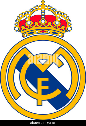 Real Madrid CF bandera símbolo del logotipo Fotografía de stock - Alamy