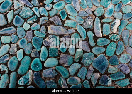Aqua suelo de piedras pequeñas. Foto de stock