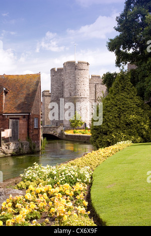Canterbury Westgate Gardens, el Río Stour, Kent, Inglaterra, Reino Unido. Foto de stock